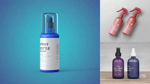 1084+ 60ml Plastic Bottle with Push Spray PSD Mockup Exclusive Free PSD Mockups