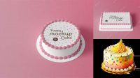 1084+ Birthday Cake Mockup Free Modern Design PSD