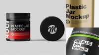 1087+ Metallized Plastic Jar PSD Mockup Custom Mockup Graphic Design