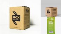 1088+ 200ml Carton Box PSD Mockup Half Side View Advanced Photoshop Template