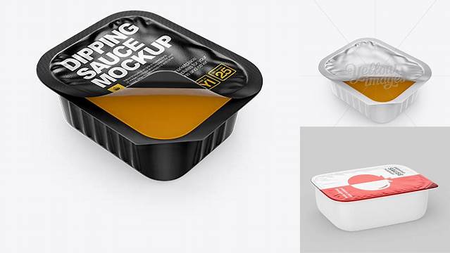 1088+ Hot Mustard Dipping Sauce PSD Mockup High-Angle Shot Creative Digital PSD Download