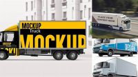 1088+ Truck PSD Mockup Front View Exclusive Free Photoshop Mockup