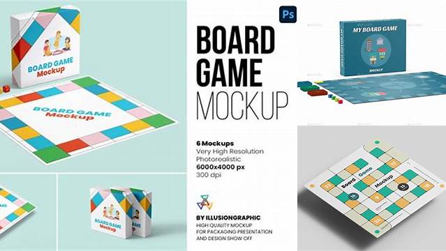 1092+ Board Game Mockup Free Include TIFF