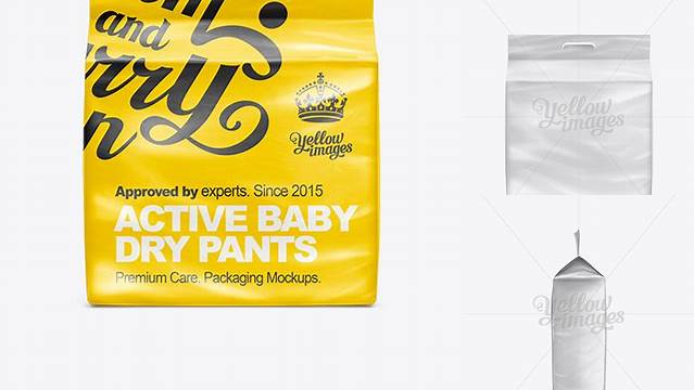 1092+ Medium Diapers Package with Handle Download Free PSD