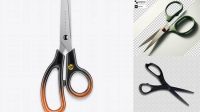 1092+ Scissors with Transparent Handles PSD Mockup High-End PSD Download