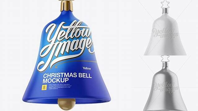 1093+ Matte Christmas Bell PSD Mockup Front View Exclusive Digital PSD Resource