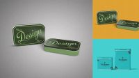 1096+ Two Tin Boxes PSD Mockup Front View Custom Graphic Resource Free Download