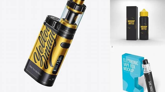 1096+ Vape Kit PSD Mockup Side View For Free Download