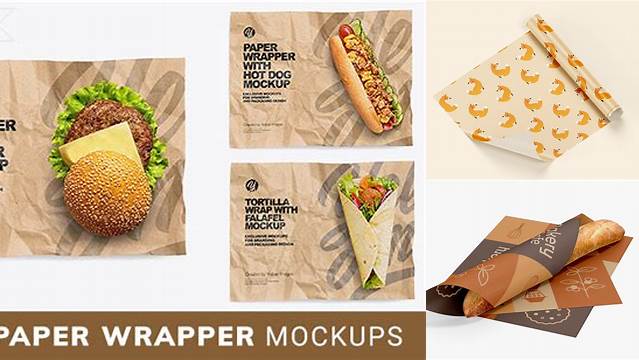 1097+ Food Wrapping Paper Mockup PSD Download