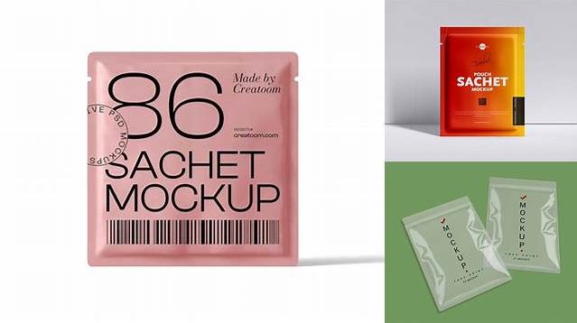 1097+ Paper Sachet PSD Mockup Front View Free PSD for Creatives