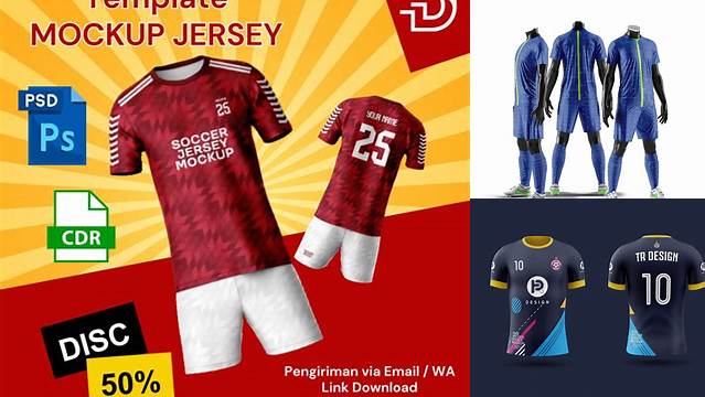 1098+ Mockup Jersey Bola Cdr Include TIFF