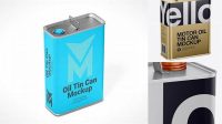 1099+ Motor Oil Tin Can PSD Mockup Halfside View Exclusive Editable PSD File