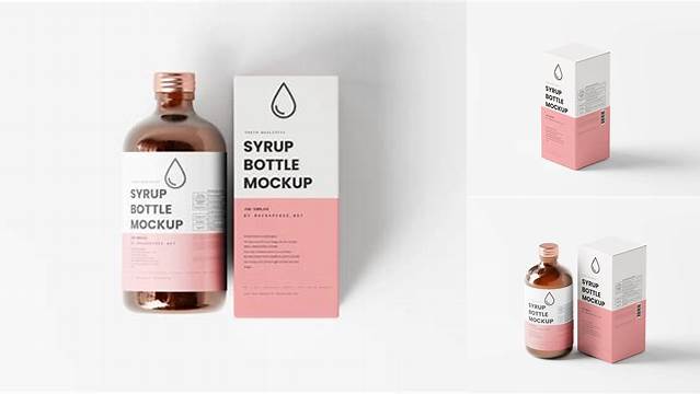 1100+ Syrup Box Mockup Free Download Smart PNG Image