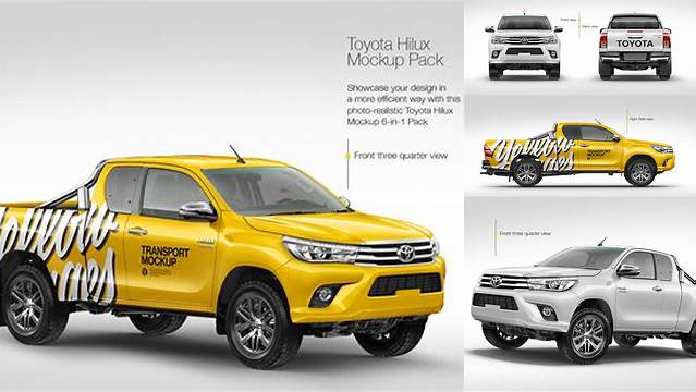 1101+ Toyota Hilux Mockup Easy Editable