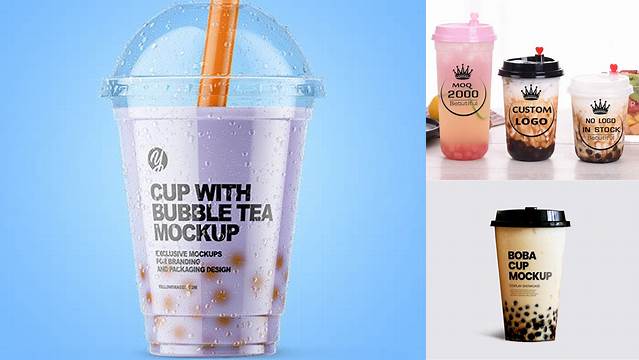 1103+ Boba Cup Mockup Free Exclusive Digital PSD Resource