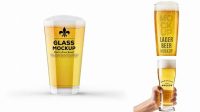 1103+ Lager Beer Glass PSD Mockup Versatile Photoshop Freebie