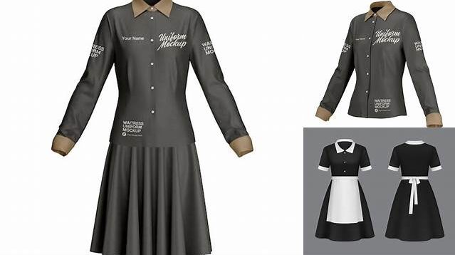 1107+ Waiter Uniform Mockup Easy Editable