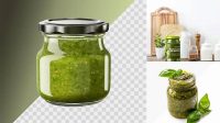 1109+ Pesto Sauce Jar PSD Mockup Elegant and Stylish Free PSD