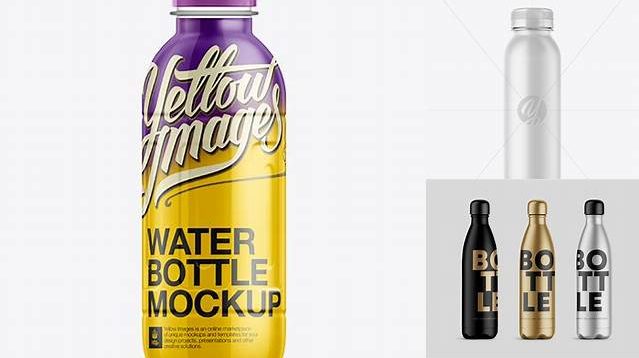 1109+ Plastic Transparent Bottle in Shrink Sleeve PSD Mockup Unique Free Photoshop Files