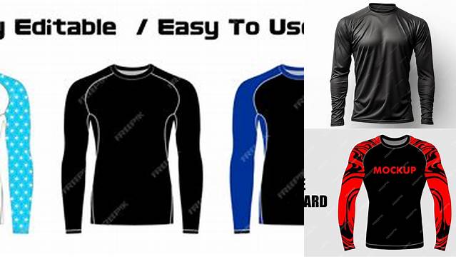 1109+ Rash Guard Mockup Editable Photoshop File