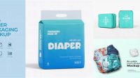 1110+ Diaper Mockup Exclusive Free PSD