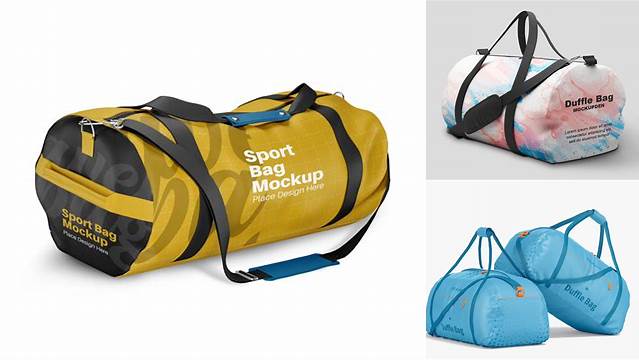 1113+ Free Duffle Bag Mockup Fully Editable PSD Template