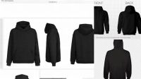 1113+ Hoodie Polos Hitam Depan Belakang Premium Mockup Freebie