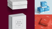 1114+ Square Box Mockup Free Digital Download