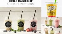 1116+ Bubble Tea Mock Up Mockup File Free Download