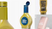 1118+ Plastic Tottle Bottle with Mustard PSD Mockup Elegant and Stylish Mockup