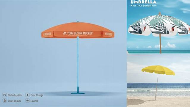 1120+ Beach Umbrella Mockup Free For Free Download