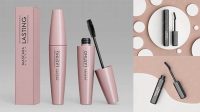 1123+ Glossy Mascara with Box PSD Mockup Stylish PSD for Free