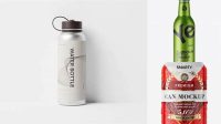 1127+ 330ml Aluminium Bottle PSD Mockup Unique High-Resolution Photoshop Mockup