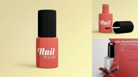 1127+ Clear Nail Polish Square Bottle PSD Mockup Easy-to-Edit Photoshop Freebie