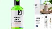 1127+ Clear Plastic Lotion Bottle PSD Mockup Creative Free PSD Graphic Design