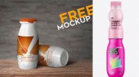 1129+ Matte Yogurt Bottle PSD Mockup Advanced Free Graphic Template