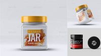 1131+ Square Plastic Jar Mockup Versatile Photoshop File