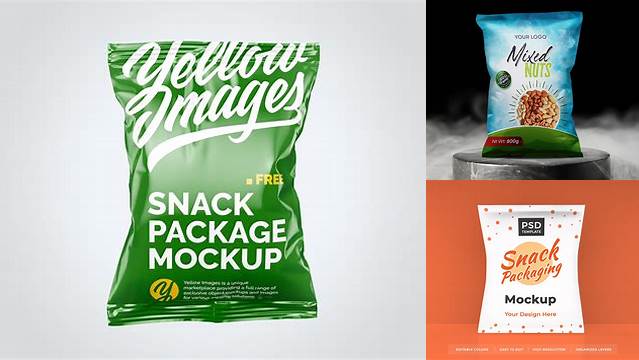 1138+ Snack Food Packaging PSD Mockup Exclusive Digital PSD Resource