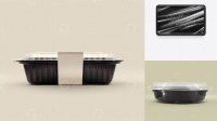 1139+ Black Plastic Food Packaging Tray Free Graphic Design Resource