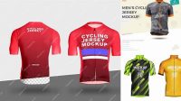 1141+ Women`s Cycling Jersey PSD Mockup Front View High-End Layered Mockup Free