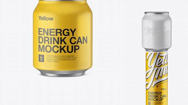 1142+ 250ml Matte Aluminium Can PSD Mockup Eye-Level Shot Elegant Free Graphic Resource