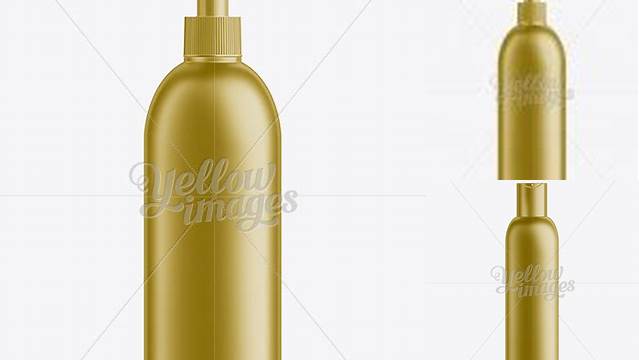 1145+ Gold Plastic Cosmetic Bottle with Batcher 500 ml Creative Photoshop Resources