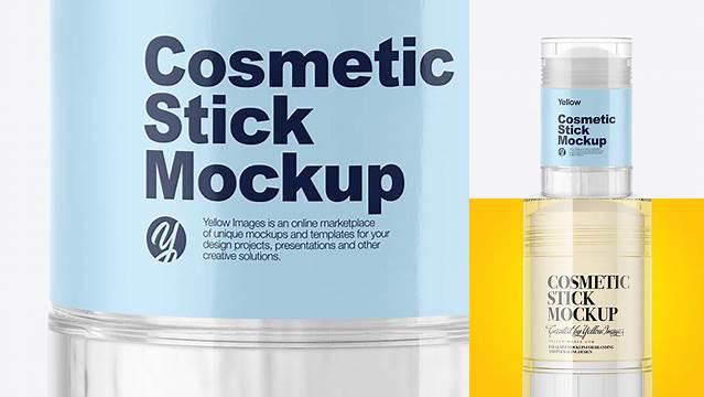 1148+ Clear Cosmetic Stick PSD Mockup Advanced Editable Template Free