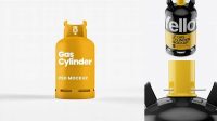 1150+ Glossy LP Gas Cylinder with Cap PSD Mockup Front View Versatile PSD Mockup File