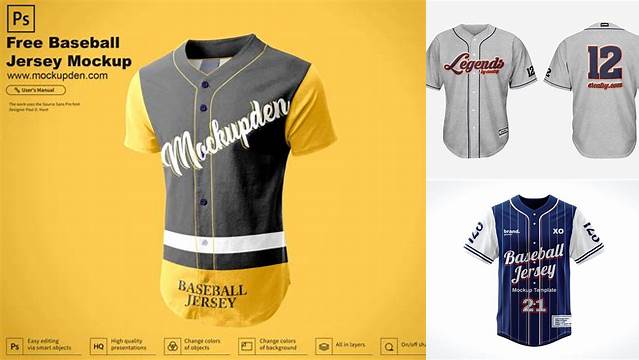 1152+ Baseball Shirt Mockup Free Free Mockup PSD