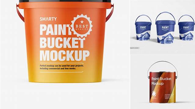 1152+ Matte Paint Bucket PSD Mockup Versatile Mockup for Designers