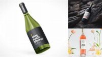 1153+ 750ml Ceramic Wine Bottle PSD Mockup Professional Design PSD