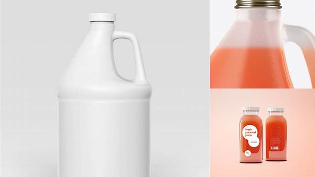 1158+ Clear Plastic Juice Jug PSD Mockup Free Downloadable Graphic Resource