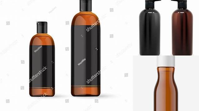 1160+ Brown Cosmetic Bottle With Black Cap 500ml Free Graphic Design Resource