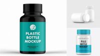 1162+ Glossy Pill Bottle PSD Mockup Front View Exclusive Free Photoshop Mockup